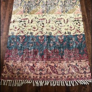 SOLD Anthro vintage style low pile rug